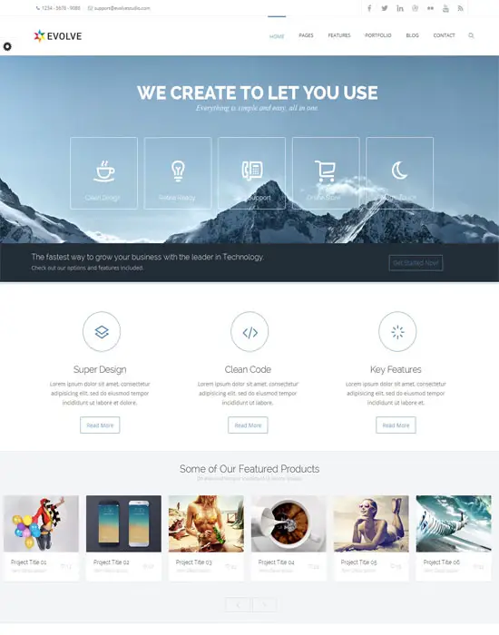 Evolve - Responsive Multi-Purpose Website Template