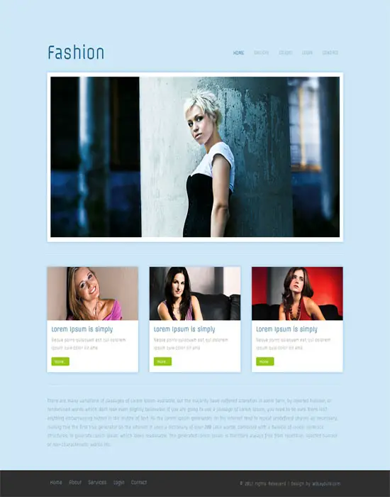 Fashion Photographers gallery webtemplate