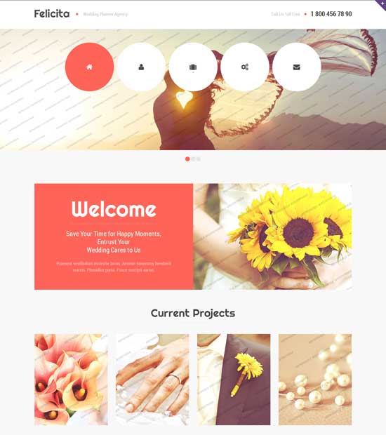Felicita-Wedding Planner Responsive Website Template