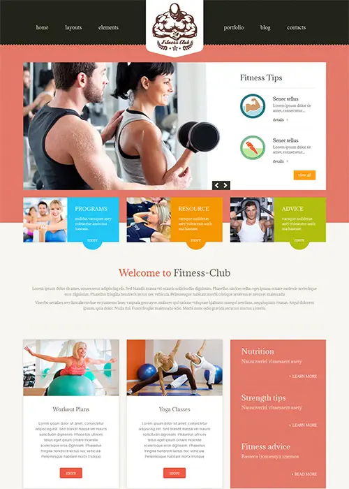 Fitness Club- Bootstrap Responsive Theme