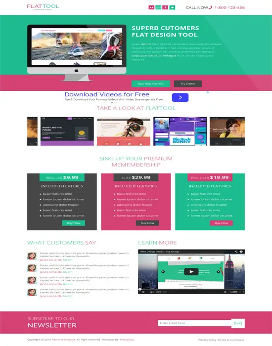 Flat Tool Corporate Flat Responsive website template