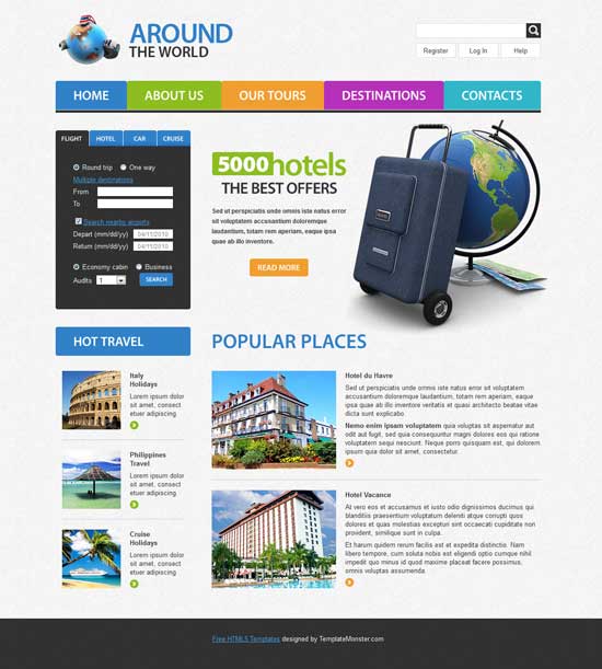 Free Around Travel Html5 Template