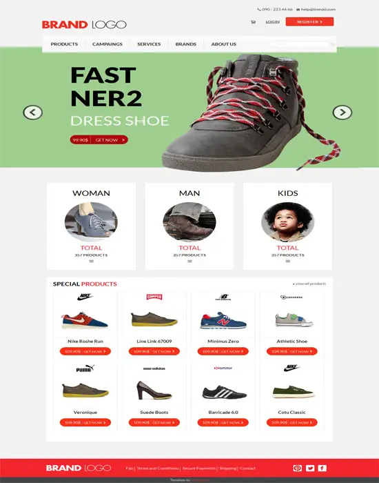 Free Brand Logo a Flat ECommerce Bootstrap Responsive Web Template