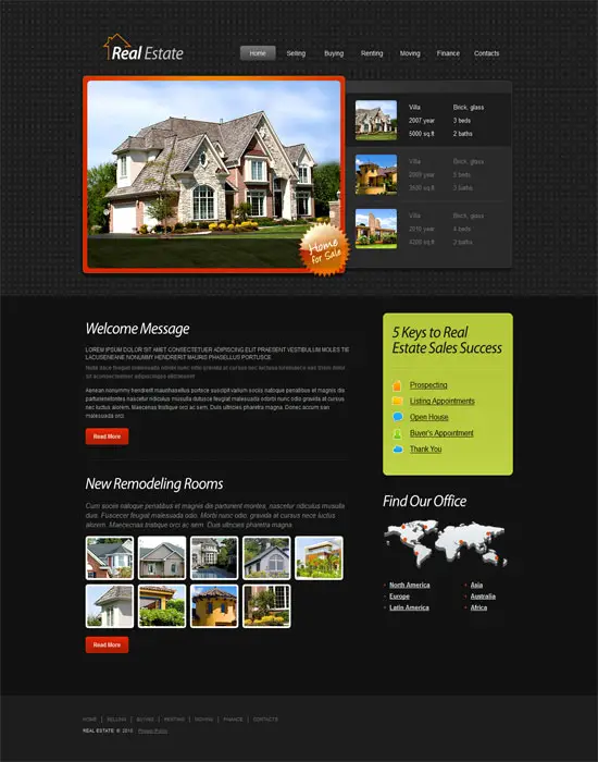 Free HTML5 Real Estate Website Template