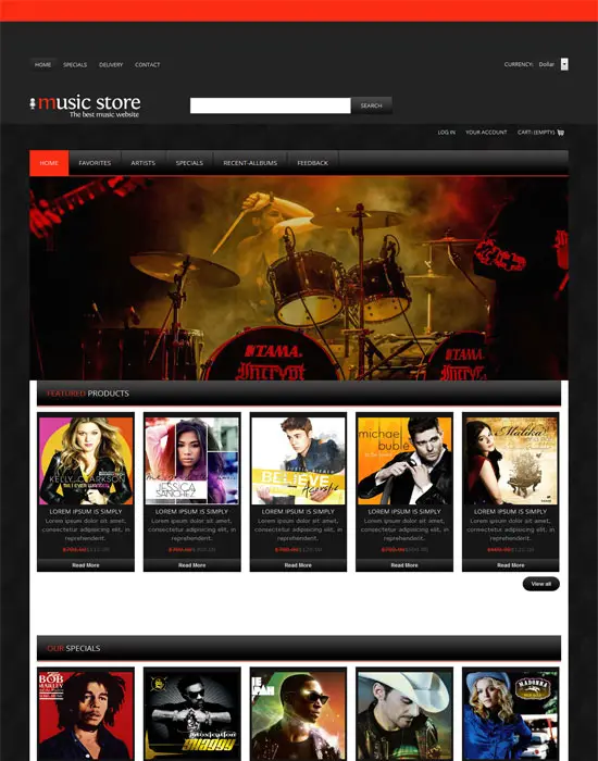 Free Music Responsive Website Template