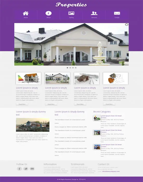 Free Properties a Real Estate Mobile Website Template