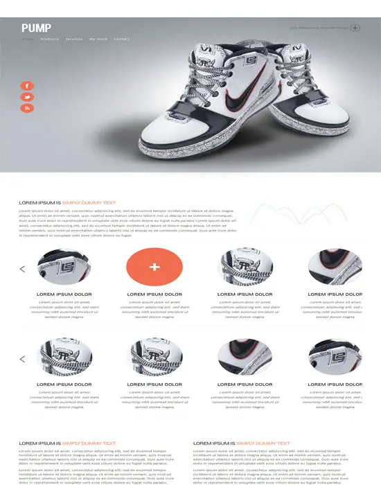 Free Pump Ecommerce Responsive website template