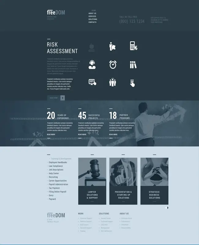 Freedom - Html5 Css3 Consulting Responsive Website Template