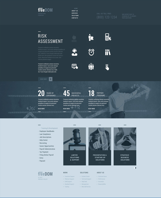 Freedom - Html5 Css3 Consulting Responsive Website Template