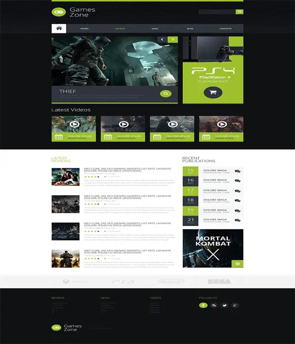 Game Zone - Responsive HTML Website Template