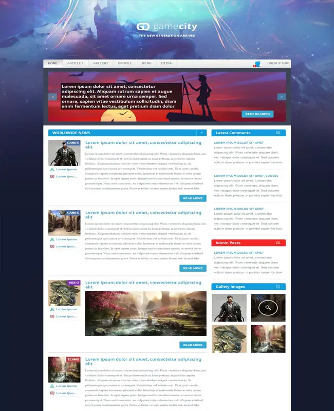 GameCIty - technology website design