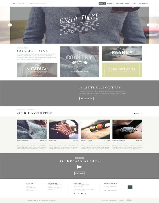 Gisela - eCommerce Muse Website Template