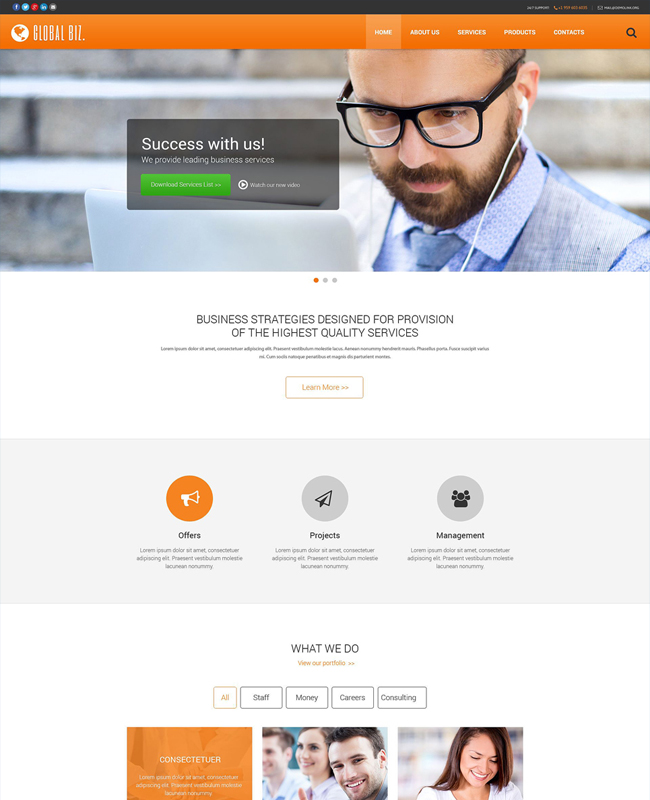 Global Biz - Html5/CSS3 Business Responsive Website Template