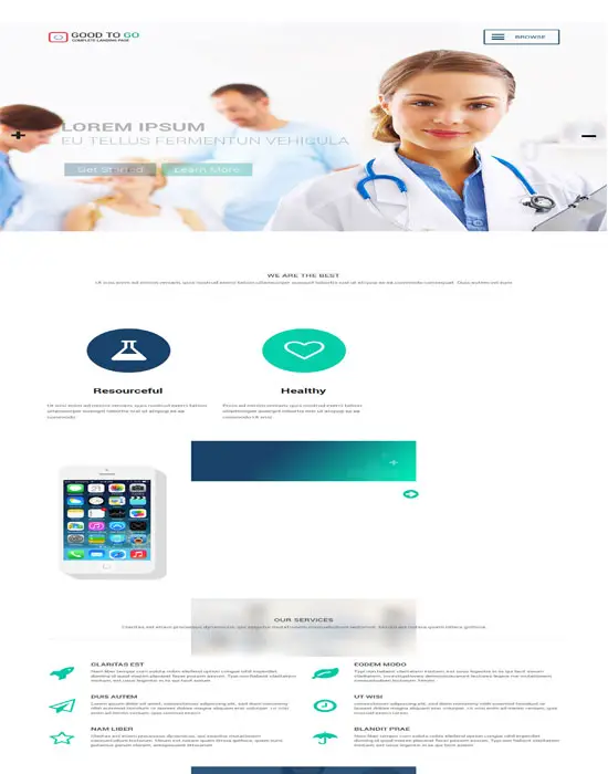 Good a Singlepage Medical Category Flat Bootstrap Responsive web template