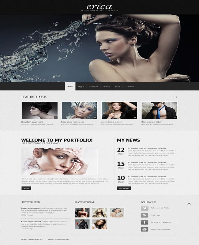 Wix Photographer Portfolio Website Template
