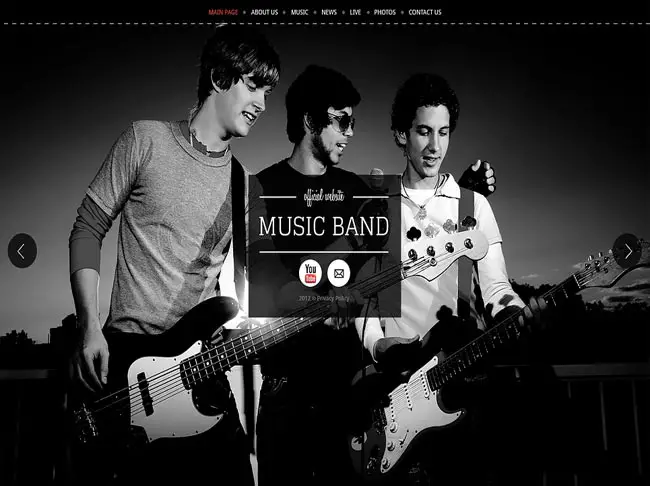 Wix Music Band Website Template