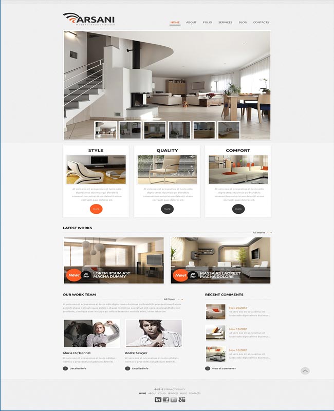 Wix Interior Design Website Template