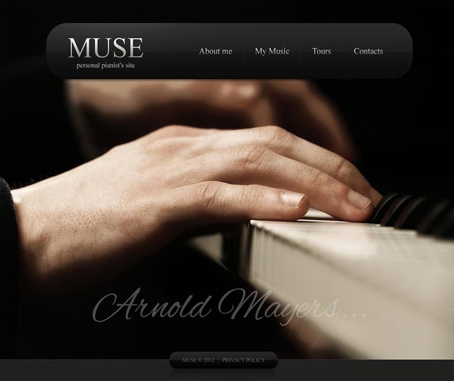 Pianist Wix Website Template