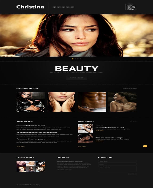 Photographer Portfolio Wix Website Template