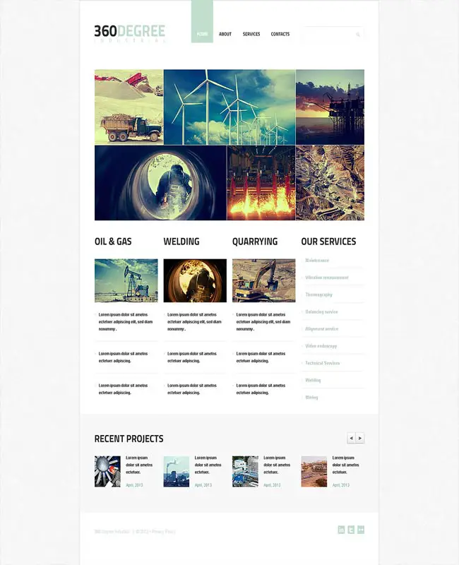 Industrial Co Wix Website Template