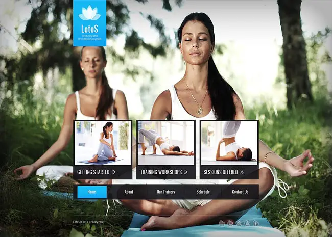 Wix Website Template for a Yoga Center