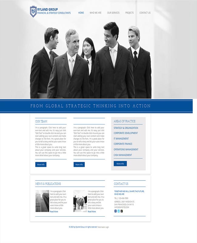 Financial Consulting Wix Website Template
