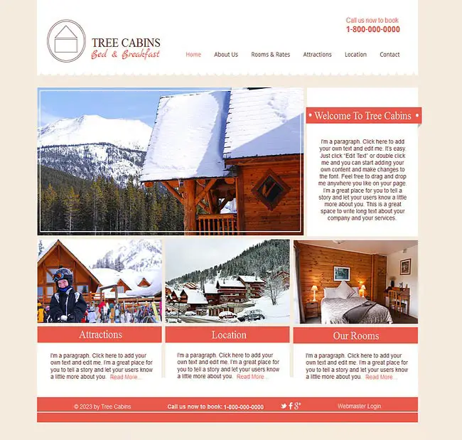 Hotels and Motels Wix Website Template