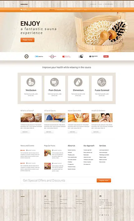 Spa & Sauna WordPress Template
