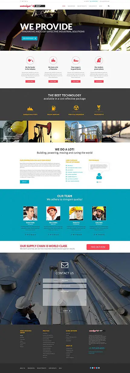 Industrial Company WordPress Template
