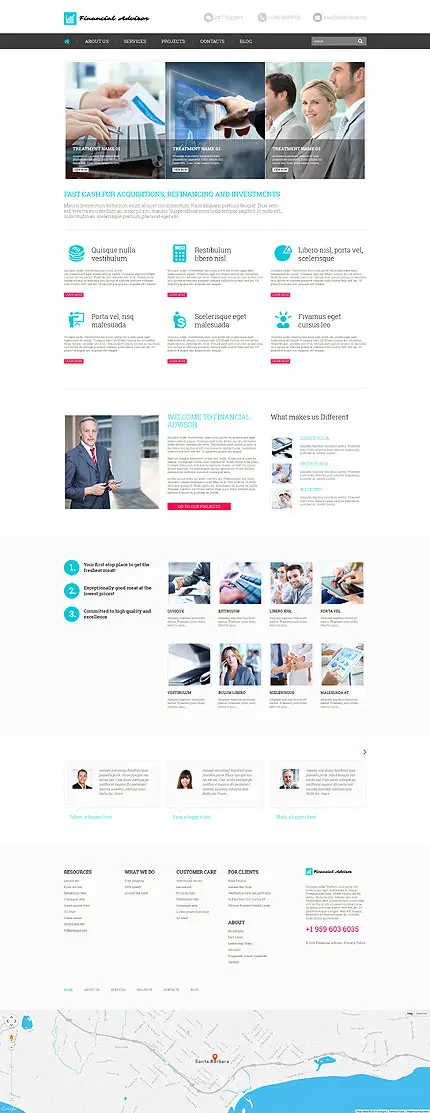 Financial Consultant WordPress modern Template