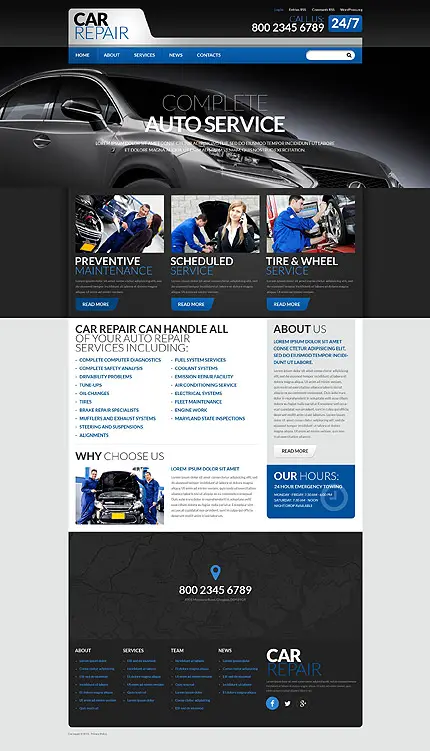 Auto Repair WordPress Website