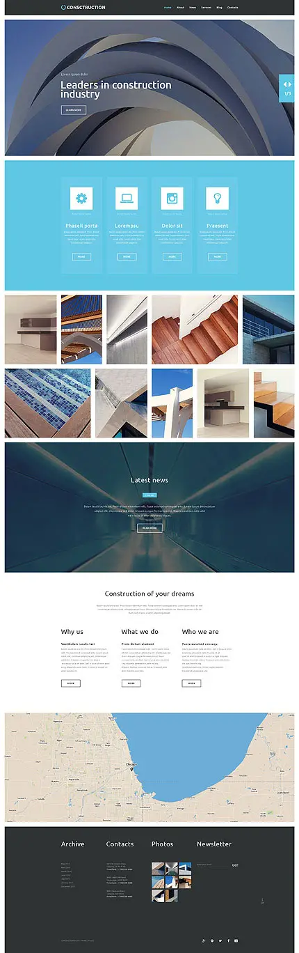 Construction Design WordPress Template