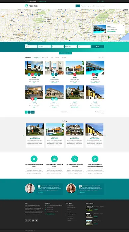 Apartments for Rent WordPress Template with modern design