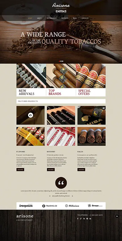 Top Quality Tobacco WordPress Website