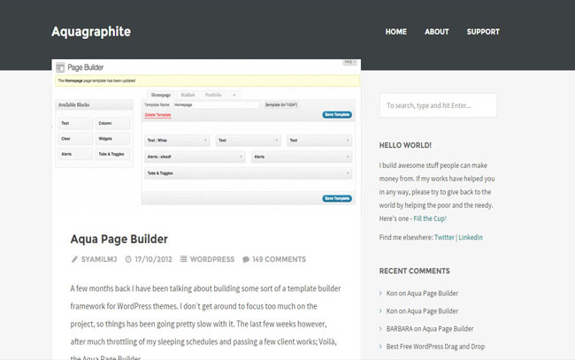 Aqua - Free Powerful WordPress Page Builder Plugin