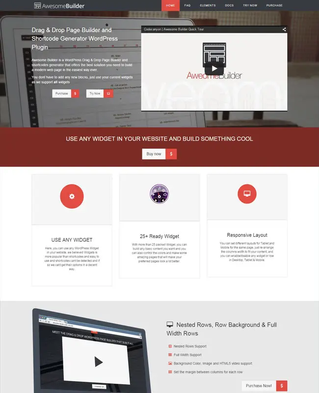 Awesome Builder - Simple Drag & Drop Page Builder with shortcode generator