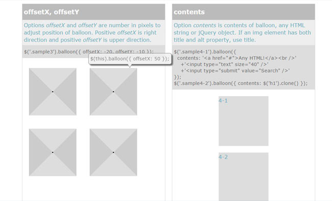 Ballon.js - jQuery plugin to add balloon tips to elements