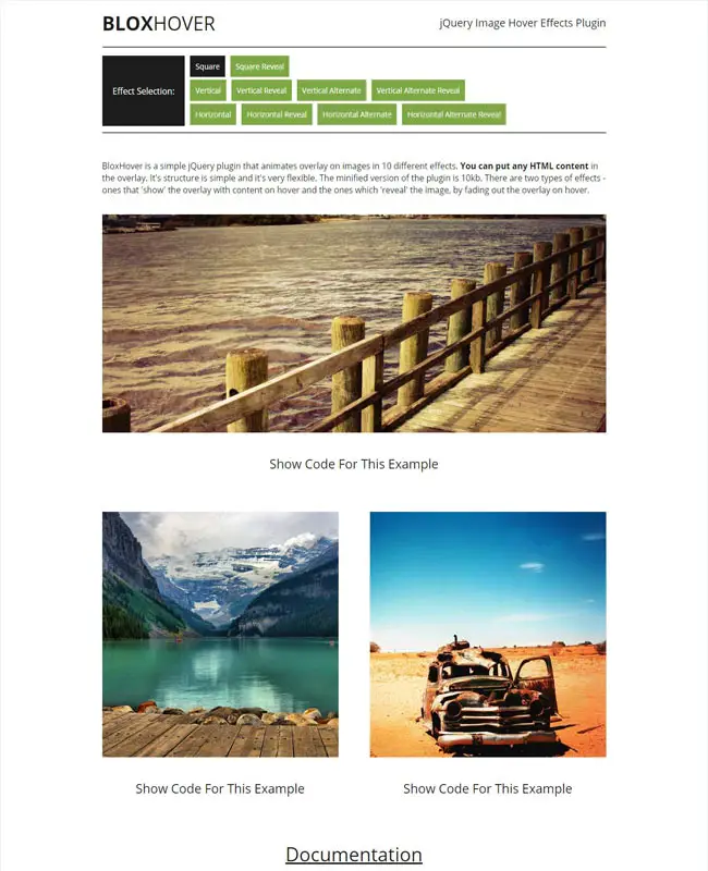BloxHover - Simple jQuery Image Hover Effects