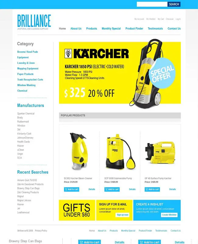 Brilliance - Electronics Store Website Template
