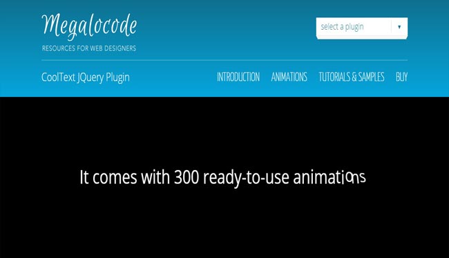 Cool Text – Incredible Text Animation jQuery Plugin