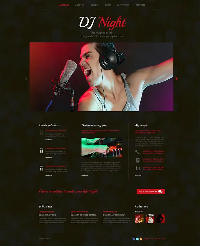 DJ Night - DJ Superstar Night Club Website Template