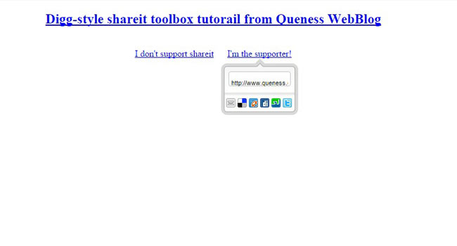 Digg style - Post sharing Tool with jQuery