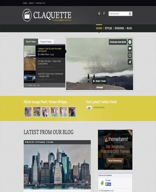 Doctype Claquette - Fully Responsive Video Show HTML Template