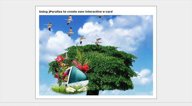 E-card - Parallax to create own interactive e-card
