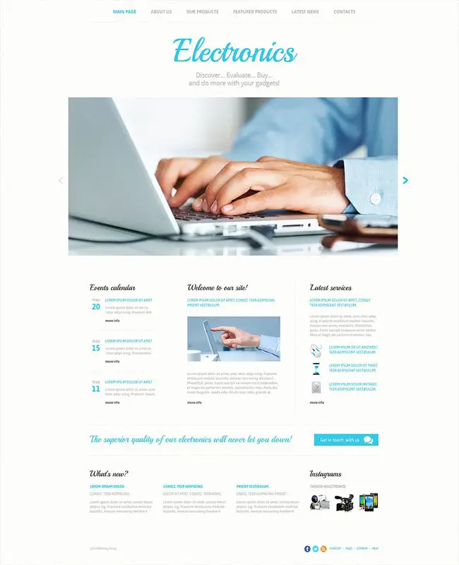 Electronics - Consumer Electronics Responsive Website Template