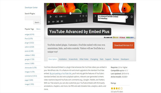 Embed Plus - wordpress youtube plugin