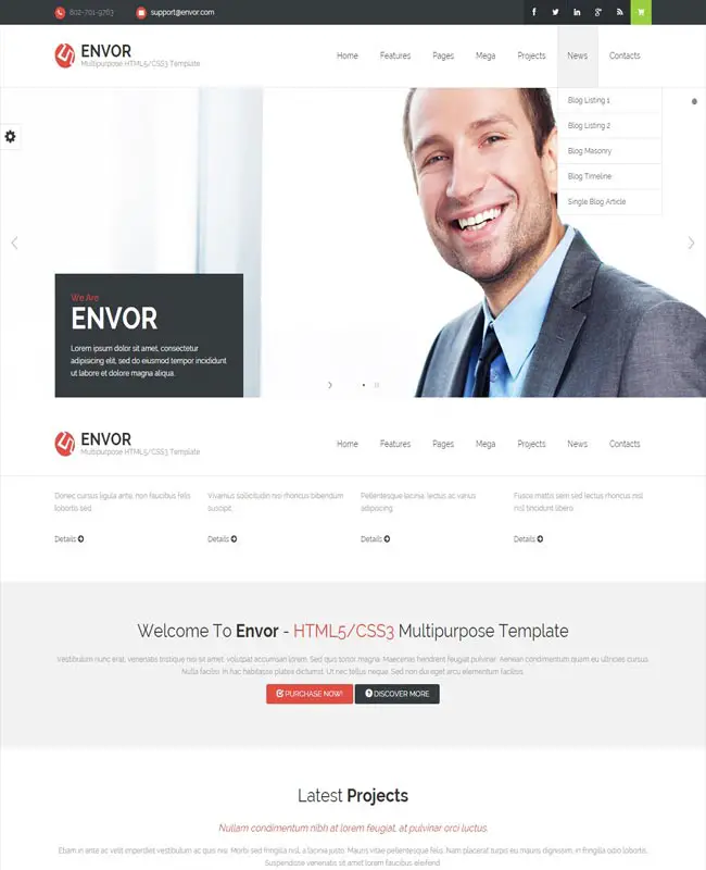 Envor - Fully Multipurpose Creative Business Template