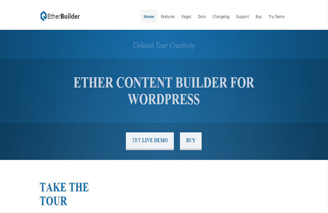 Ether - Innovative Content Builder WordPress Plugin