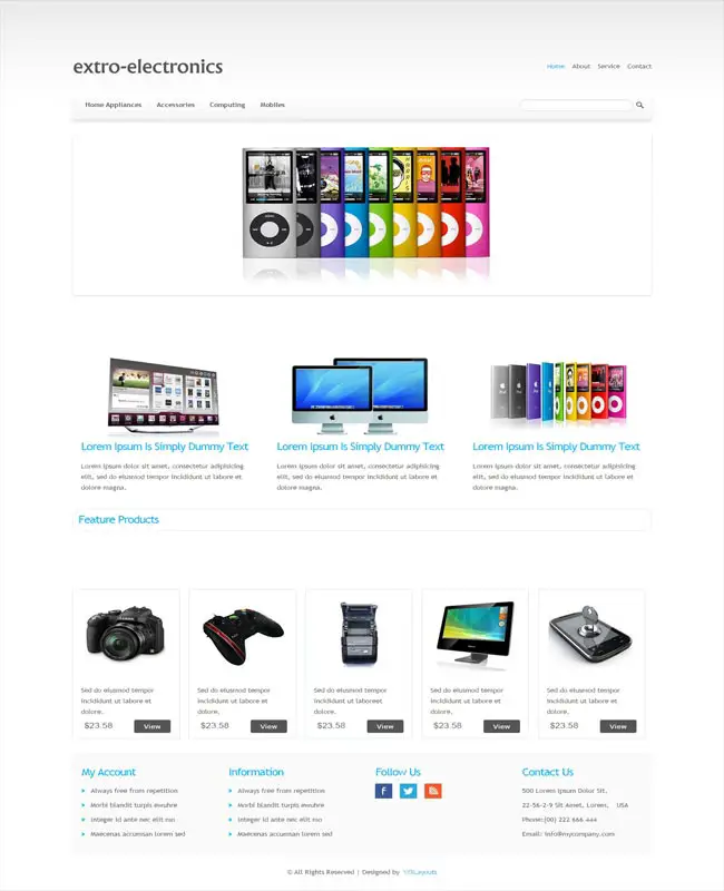 Extro-electronics - Electronics E-commerce Shopping Mobile Template