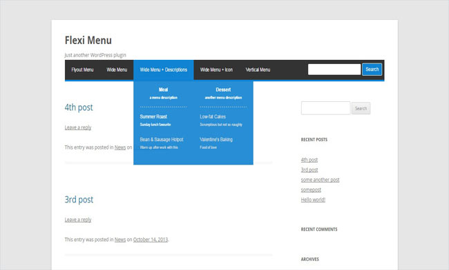 Flexi Menu - Responsive Mega Menu Plugin with Different Layout